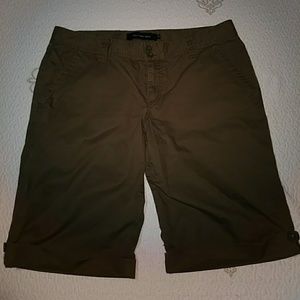 Olive Green Calvin Klein Bermuda Shorts.